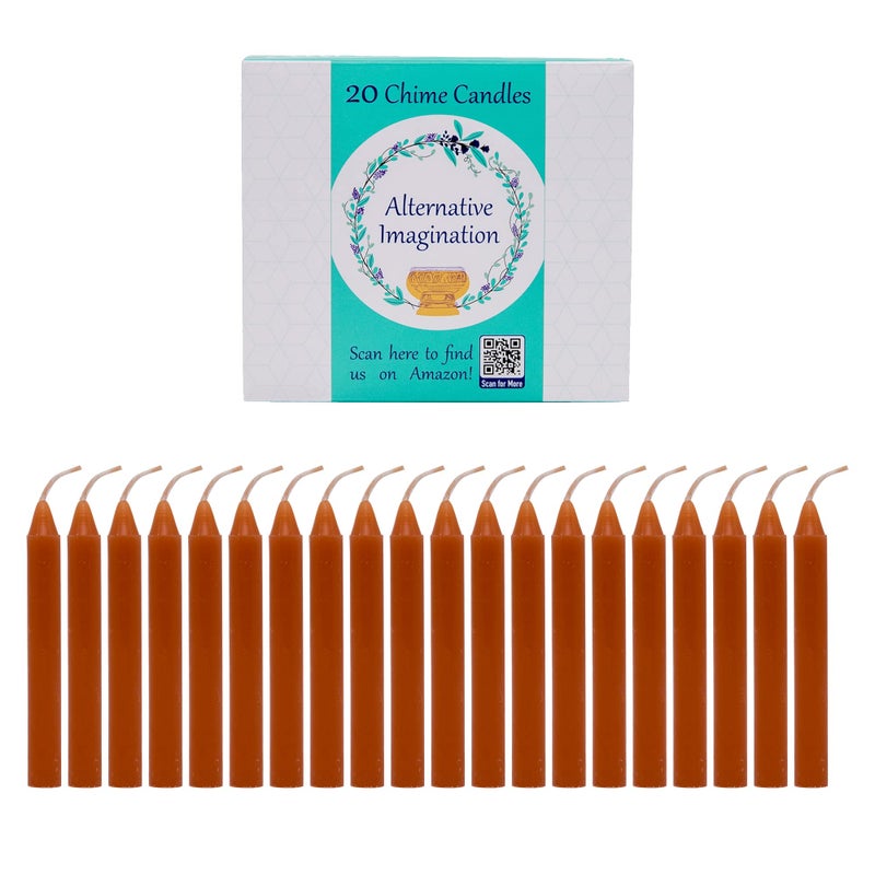 Alternative Imagination Brown Chime Candles - 20 Pack of Unscented 4 Inch Mini Taper Candles - Dripless Long Burning Ritual Candles for Meditation, Spell Work, Birthdays, Ceremonies & Home Decor - Image 4